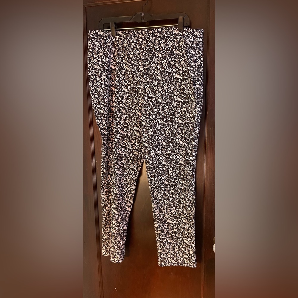 Floral pullover on pants